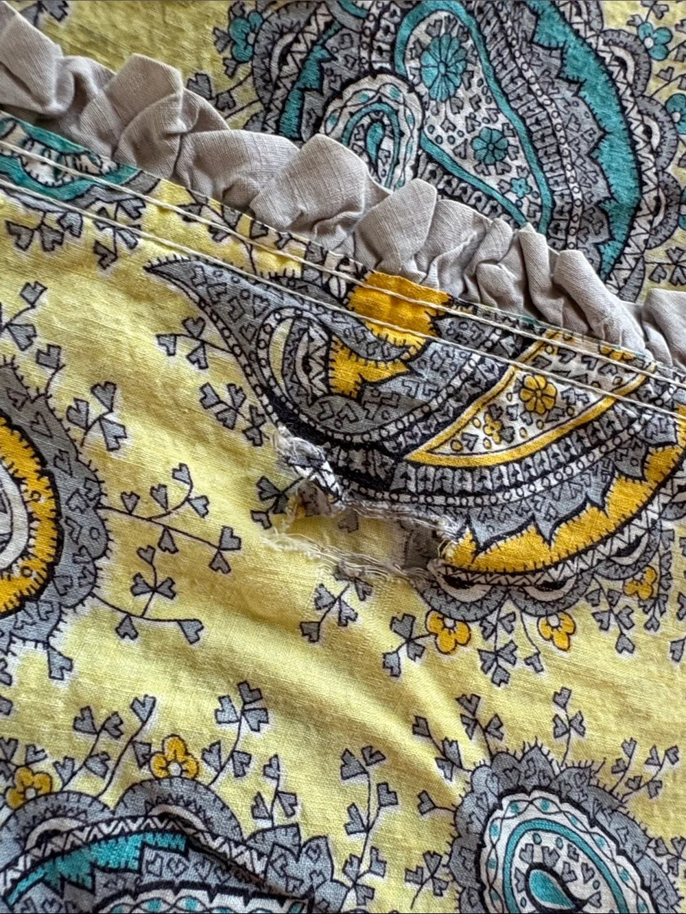 Vintage Duvet Cover Full Size / 72” W x 76”L